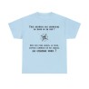 t-shirt bleu ciel unisexe avec boussole le nord, suivant comment on est