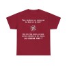 t-shirt rouge cardinal unisexe avec boussole le nord, suivant comment on est