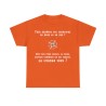 t-shirt orange unisexe avec boussole le nord, suivant comment on est