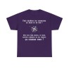 t-shirt violet unisexe avec boussole le nord, suivant comment on est