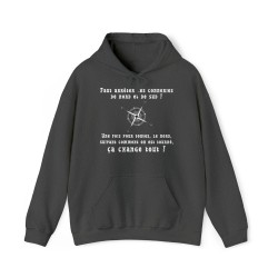 Hoodie - Sweat à capuche gris foncé le nord suivant le sens