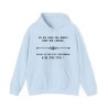 Hoodie - sweat à capuche bleu ciel je dis déjà pas merci dans ma langue
