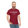 homme portant T-shirt unisexe rouge cardinal ta gueule du fond du cœur