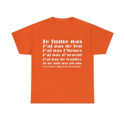 t-shirt orange anti casse couille