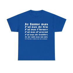 t-shirt bleu royal anti casse couille