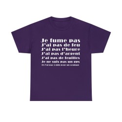 t-shirt violet anti casse couille