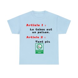 T-shirt Unisexe bleu ciel Smoking Area