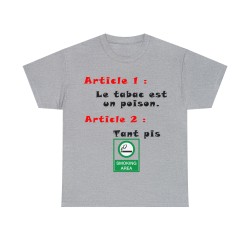 T-shirt Unisexe gris Smoking Area