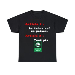 T-shirt Unisexe noir Smoking Area