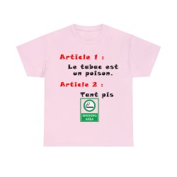 T-shirt Unisexe rose Smoking Area