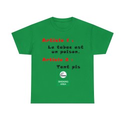 T-shirt Unisexe vert Smoking Area