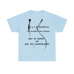 T-shirt bleu ciel il y à 2 manières ..