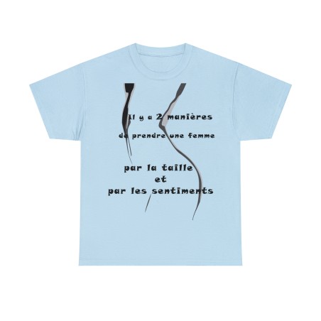 T-shirt bleu ciel il y à 2 manières ..