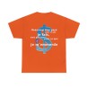 T-shirt orange beaucoup trop payé pour ce que je fais