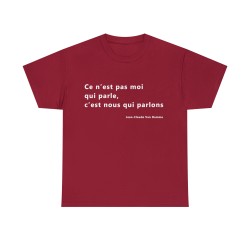Tshirt unisex cardinal avec une phrase de JCVD