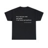 Tshirt unisex noir avec une phrase de JCVD
