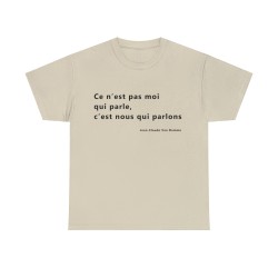 Tshirt unisex sable avec une phrase de JCVD