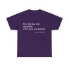 Tshirt unisex violet avec une phrase de JCVD