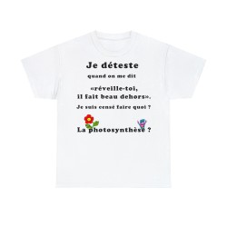 T-shirt blanc homme je déteste quand on me dis
