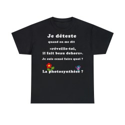 T-shirt noir homme je déteste quand on me dis