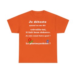 T-shirt orange homme je déteste quand on me dis