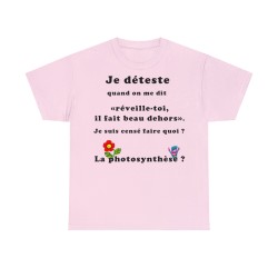 T-shirt rose homme je déteste quand on me dis