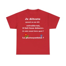 T-shirt rouge homme je déteste quand on me dis