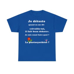 T-shirt bleu royal homme je déteste quand on me dis