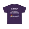 T-shirt violet homme je déteste quand on me dis