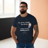 homme avec T-shirt pour homme noir tu m'a vendu du rêve