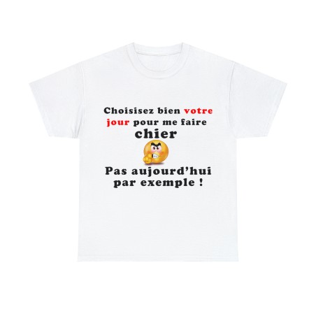 t-shirt blanc choisissez bien votre jour