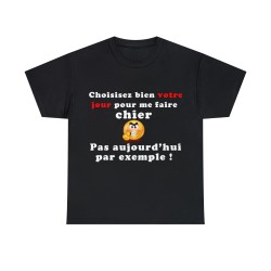 t-shirt noir choisissez bien votre jour