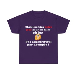 t-shirt violet choisissez bien votre jour