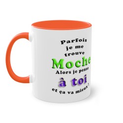 Mug orange parfois je me sens moche