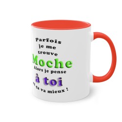 Mug rouge parfois je me sens moche