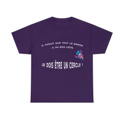 T-shirt violet il parait que tout le monde à un bon coté