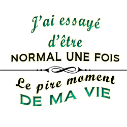 dessin du Mug j'ai essaye d'être normal une fois
