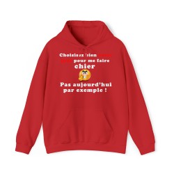 Hoodie - Sweat à capuche Rouge choisissez bien votre jour
