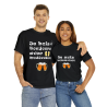 Couple avec T-shirt noir je bois toujours avec modération et je suis modération