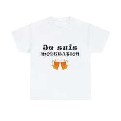 T-shirt blanc unisexe  je suis modération