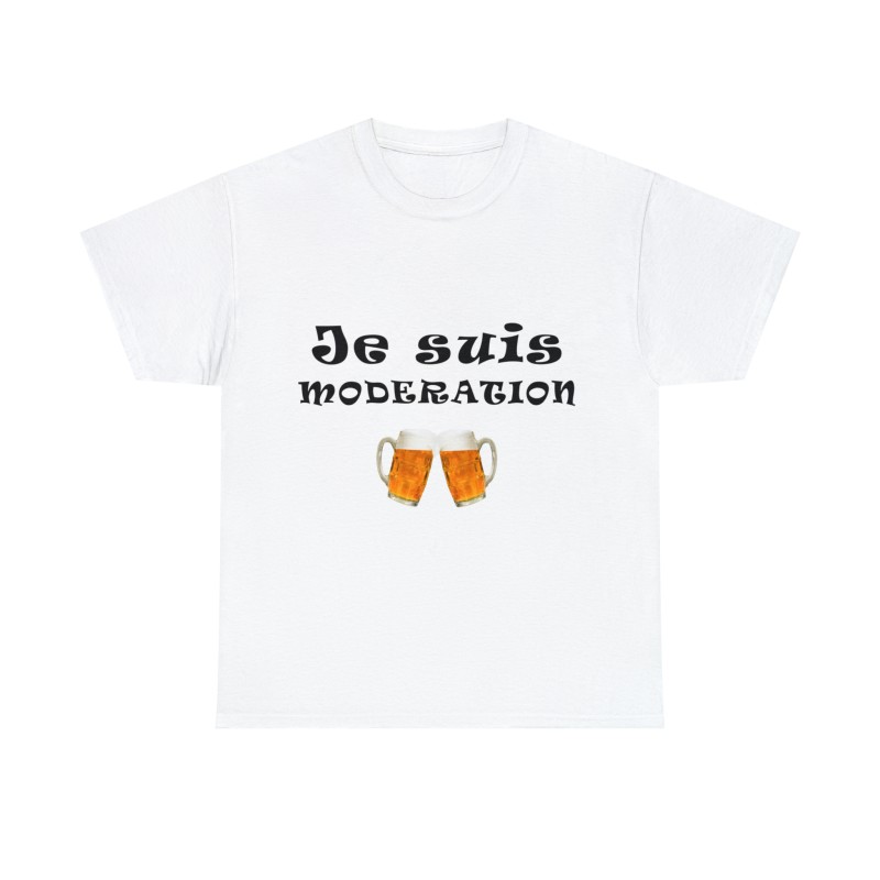 T-shirt blanc unisexe  je suis modération