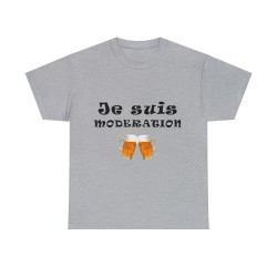 T-shirt gris unisexe  je suis modération