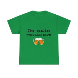 T-shirt vert irlandais unisexe  je suis modération