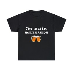 T-shirt noir unisexe  je suis modération