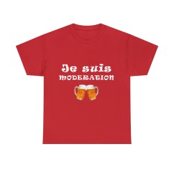 T-shirt rouge unisexe  je suis modération