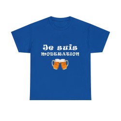 T-shirt bleu royal unisexe  je suis modération