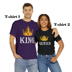 T-shirts a choisir dans le pack king & queen