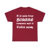 t-shirt rouge cardinal personnalisable si je suis bourré