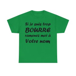 t-shirt vert irlandais personnalisable si je suis bourré