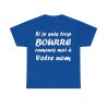t-shirt bleu royal personnalisable si je suis bourré